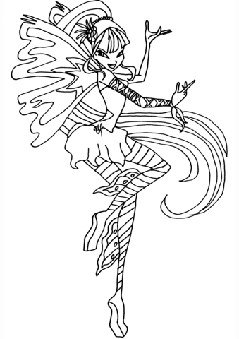 Sirenix Musa Coloring Page